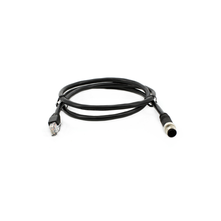 MOXA M12 To Rj45 Cat-5E Utp Ethernet Cable W/ Ip67-Rated Male 8-Pin CBL-M12MM8PRJ45-BK-100-IP67